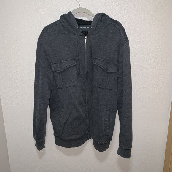 O’Neill Men’s Full Zip Hoodie Size M Gray - Picture 1 of 6